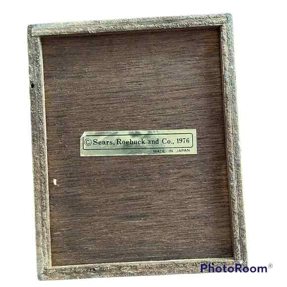 Vintage Carved Floral Wooden Storage Box Sears, Robuck & Co - 1970’s - Open Top - Picture 6 of 7